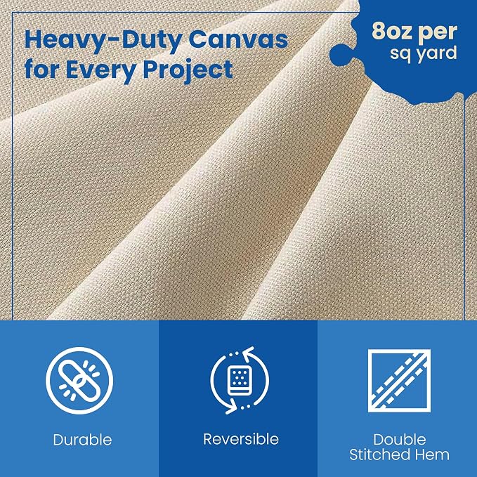 REDIBLUE Canvas Drop Cloth 4 x 12 feet - Image 4