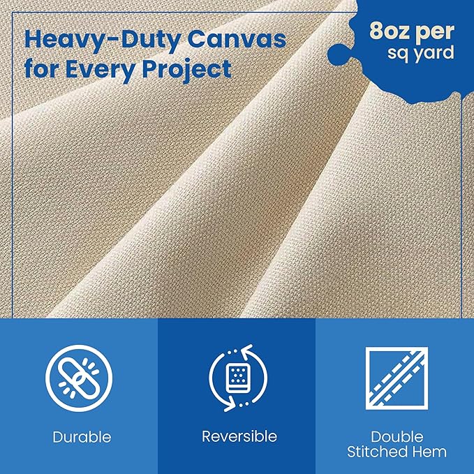 REDIBLUE Canvas Drop Cloth for Painting - Image 4