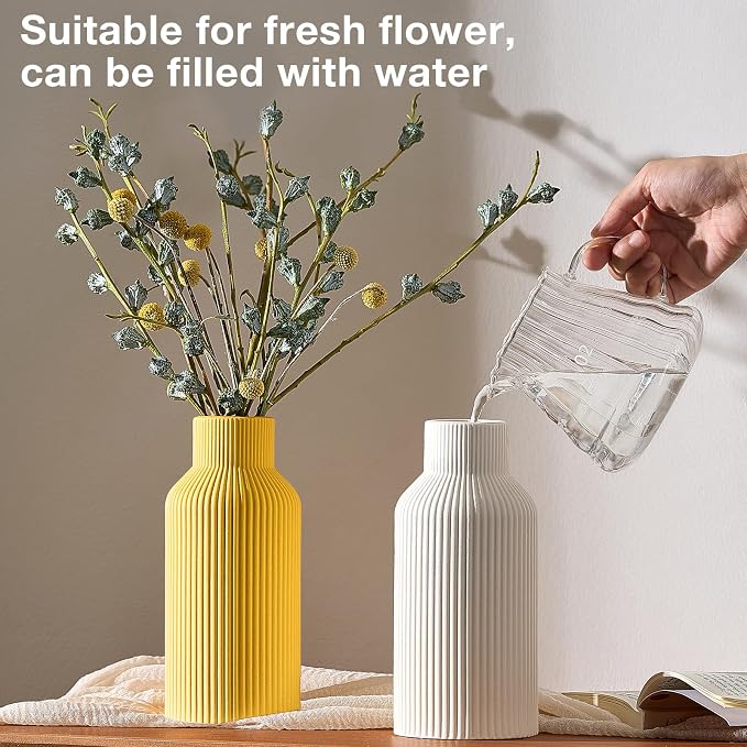 Mfacoy Ceramic Flower Vase, Minimalist Decor, Modern Home Decorative Vase - Image 5
