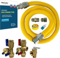1" OD x 36" x 3/4"MIP x 3/4"FIP Flexible Gas Connector Kit by PROCURU