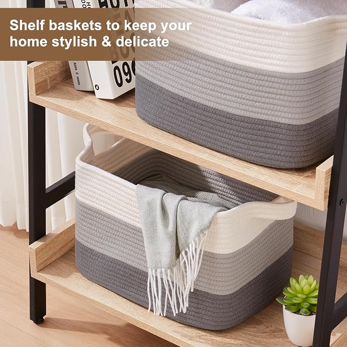 OIASKET Storage Basket for Organizing, Woven Baskets for Storage, Rectangle - Image 3