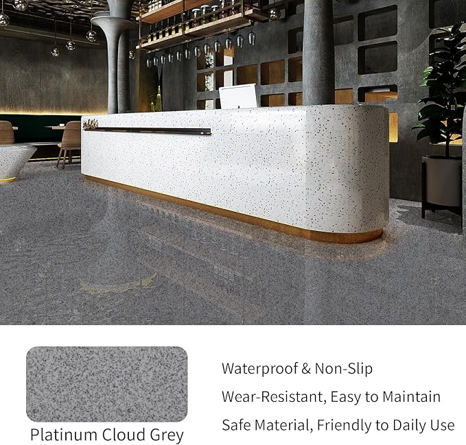 Epoxy Colored Sand Floor Paint, High-Gloss Self-Leveling 35oz, ashy | - Image 2