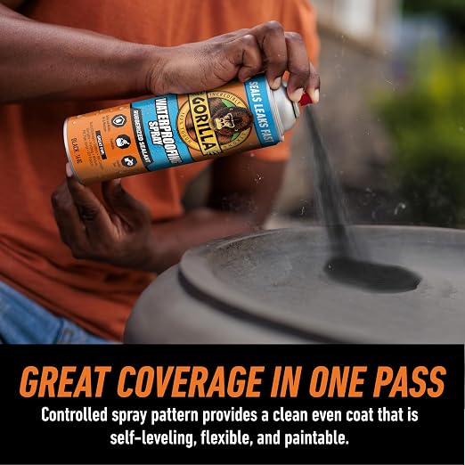 Gorilla Waterproofing Spray, 16 oz, Flexible Rubberized Sealant | Seals Out - Image 4
