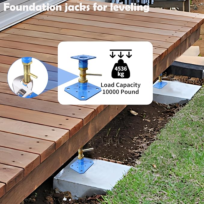House Jacks for Leveling Permanent 6.5in Blue Carbon Steel House Floor Jack | - Image 5