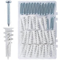 JEGONFRI 60PCS Self-Drilling Drywall Anchors and Screws Kit, Holds 75Lbs | No by JEGONFRI