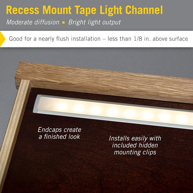 Armacost Lighting LED Tape Light Mounting Channel, Recess Mount - Image 2