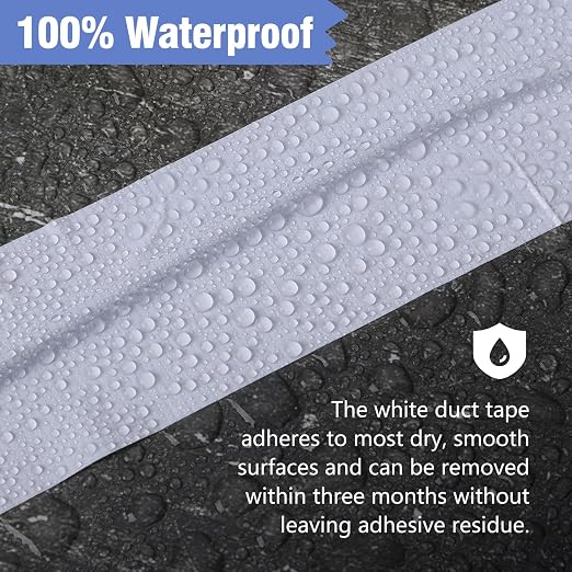 3 Pack White Duct Tape 2IN x 60Yd Total Heavy Duty Waterproof Tape | All - Image 5