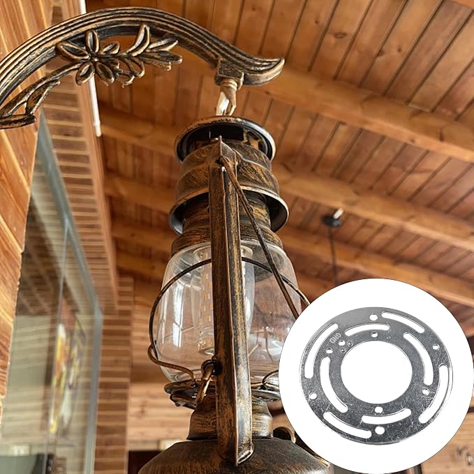 2Pcs Universal Light Fixture Mounting Bracket Kit, 4” Round Steel Crossbar - Image 3