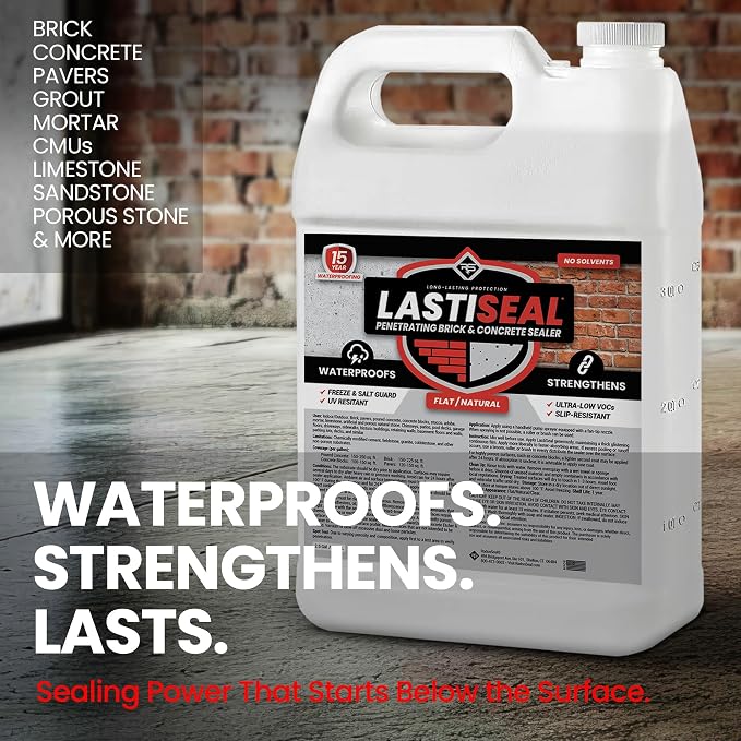 LastiSeal Brick & Concrete Sealer – Deep Seals and Strengthens Brick, Pavers & - Image 2