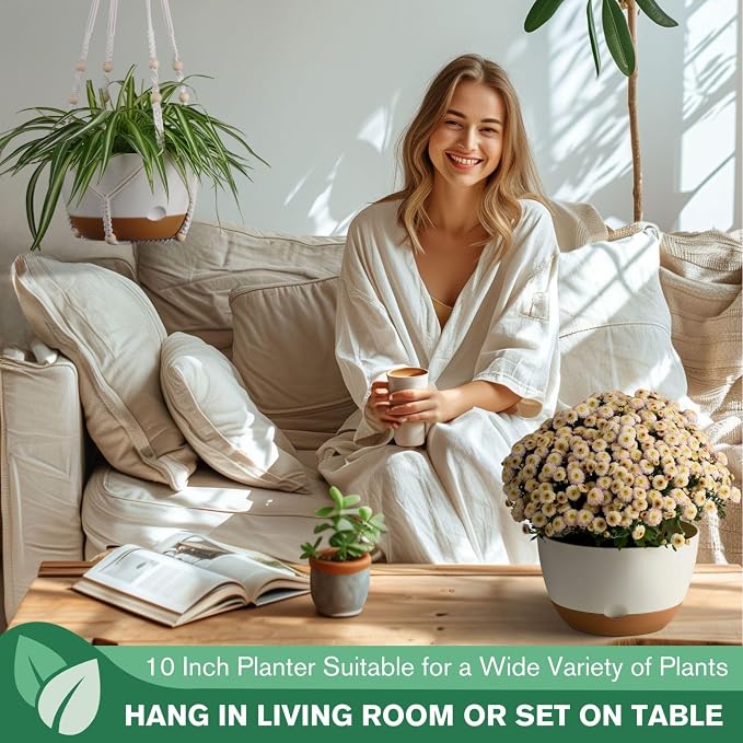 Set of 2-10 Inch Hanging Planters - Image 6