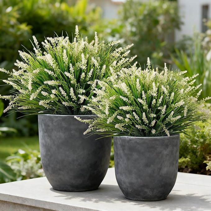 Ammyoo 24 Pcs Artificial Fake Plants UV Resistant by Ammyoo