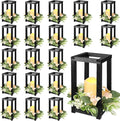 Hushee 60 Pcs Wooden Wedding Lantern Centerpiece Candles Wreaths Set, LED by Hushee