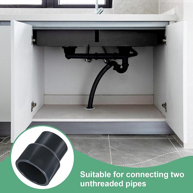 M METERXITY 2-Pack UPVC Reducer Pipe Fitting, 2-1/2"x2" Reducing Coupling - Image 5