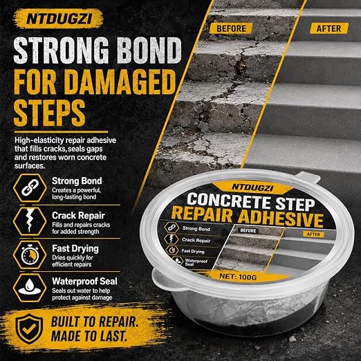 Concrete Step Repair Adhesive Crack Filler Cement Patch Sealer - Image 3