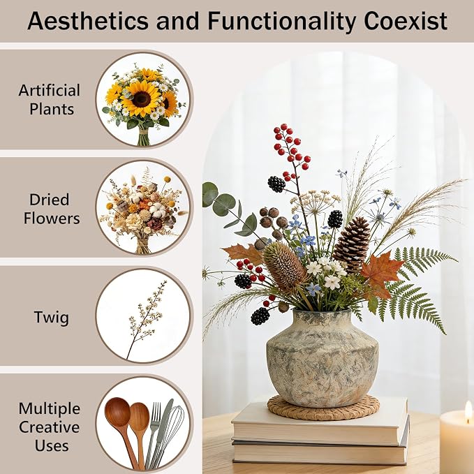 Small Ceramic Vase, 5.5 Inch Rustic Vase - Image 6