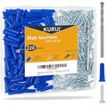 #10-12 Wall Anchors and Screws Kit, 110 Plastic Concrete Anchors and 110 Wood by KURUI