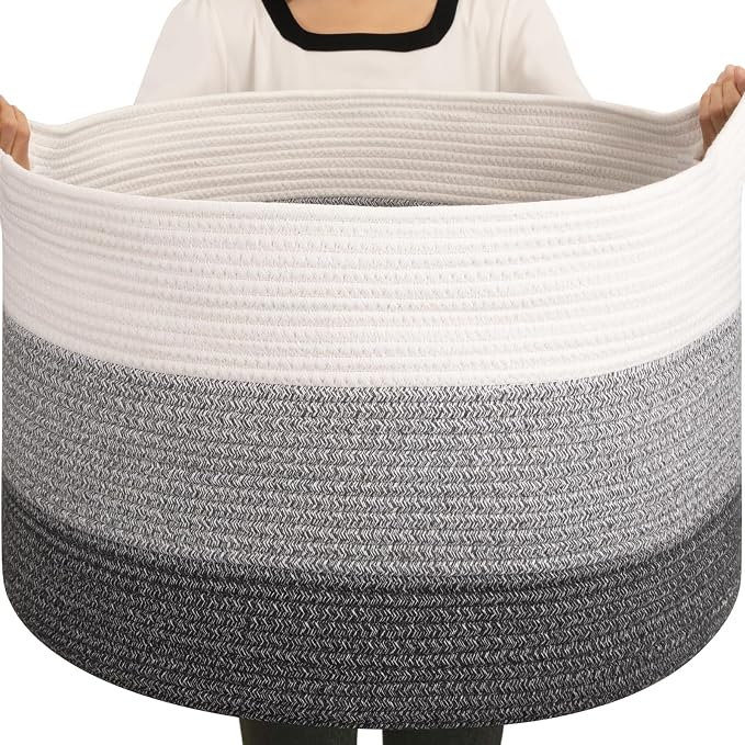 OIAHOMY 105L Extra Large Blanket Basket by MasterofSpaceOptimization