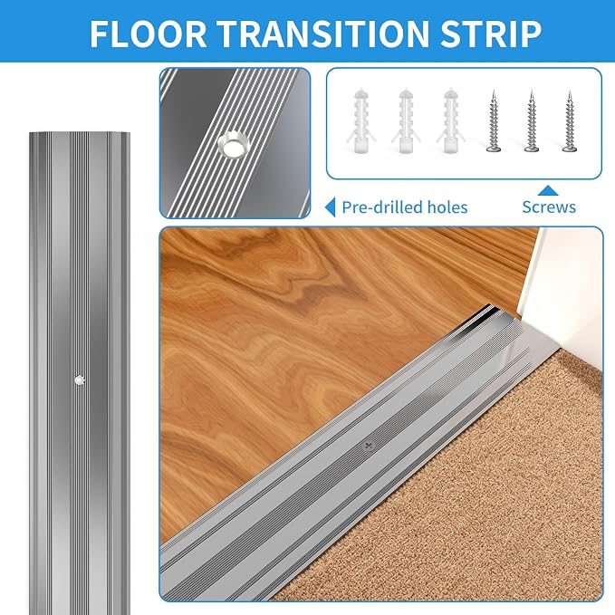 36''x2.4'' Floor Transition Strip, Aluminum Door Threshold - Image 5