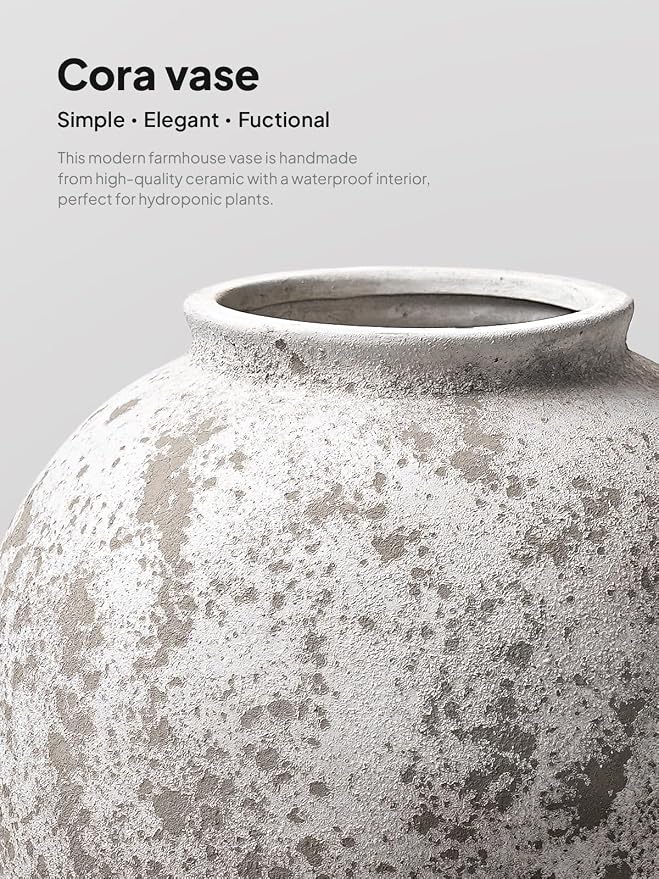 Large White Ceramic Vase - Image 4