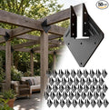 50 Pack 14-Gauge Black Hurricane Ties by LARNORJE