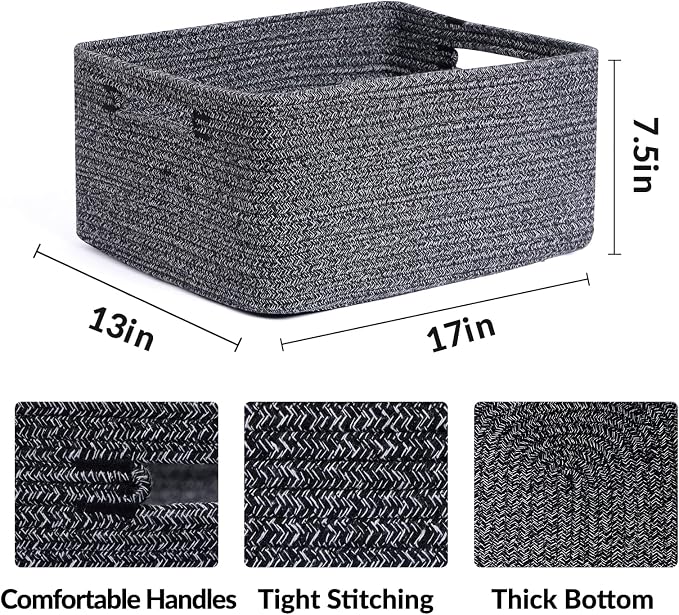 MiniArk Large Storage Baskets for Shelves, Baby Nursery, Toy Baskets Box - Image 2