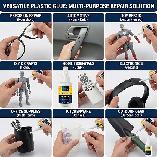 Super Glue for Plastic 100g, Plastic Glue for Legos, 3D Printing Repair & - Image 3