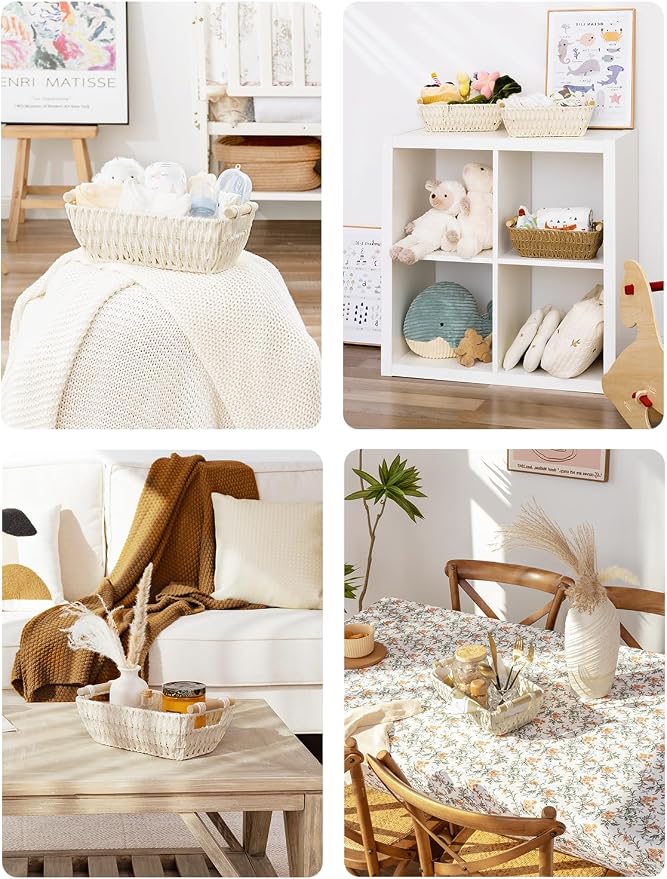 StorageWorks Small Storage Basket, Woven Basket - Image 5