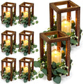 18 Pcs Wooden Lantern Centerpiece by TOBILU