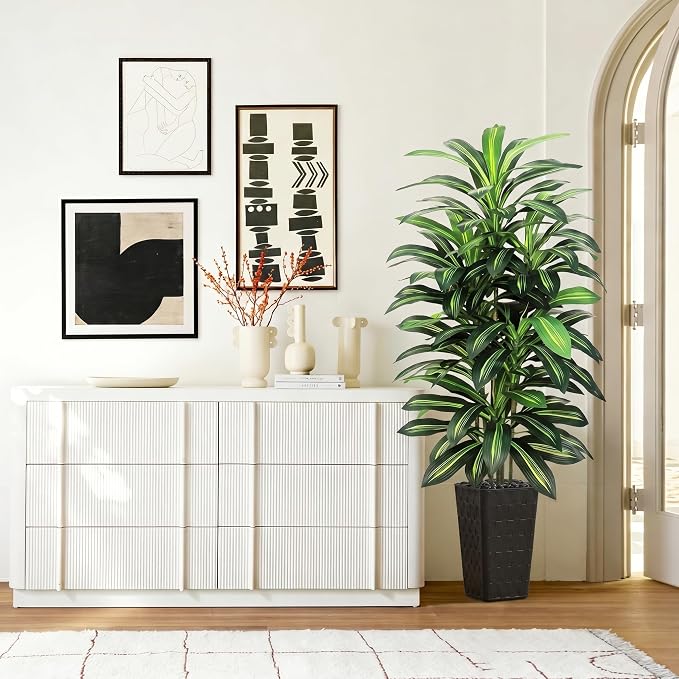 Artificial Dracaena Tree Indoor, 6FT Tall Fake Floor Plants - Image 7