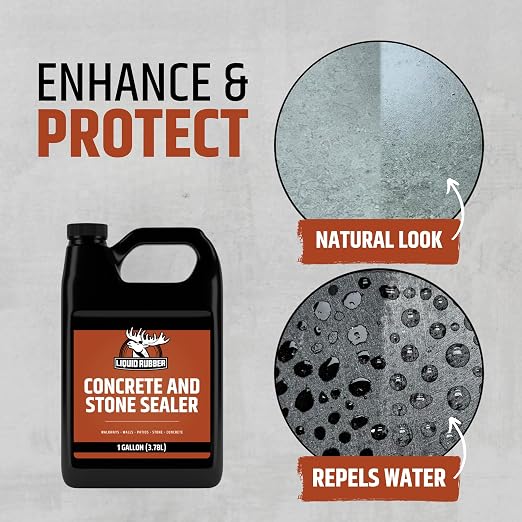 Liquid Rubber Concrete & Stone Sealer, Waterproof, 5 Gallon | Natural Look - Image 2
