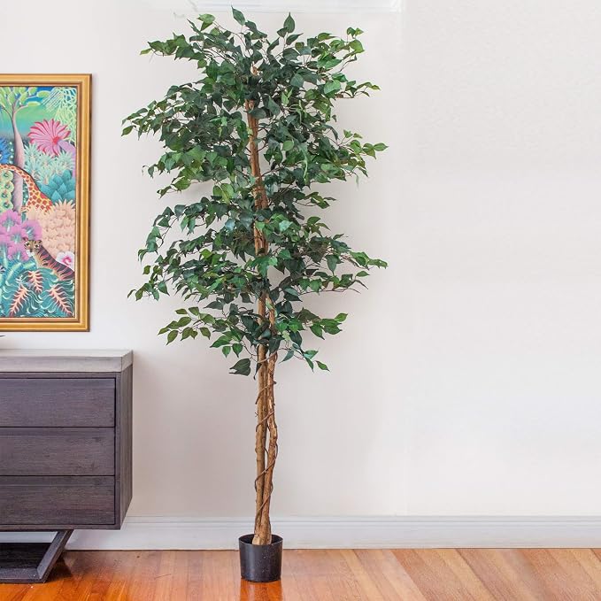 Nearly Natural 7 ft Artificial Ficus Tree - Image 9