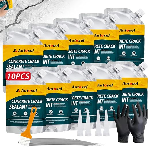 Concrete Crack Filler, Cement Crack Filler, Self-Leveling Concrete Crack Repair by AutoselHomeSolutions