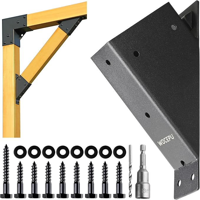 4pack 2x4 Degree Angle Support Brackets, by WOCEPU