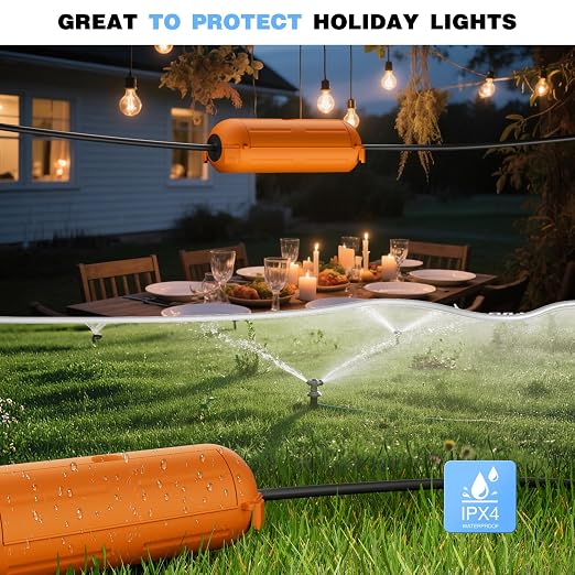 3 Pack Outdoor Extension Cord Waterproof Cover, - Image 6