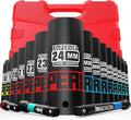 18 Piece 1/2" Drive Impact Socket Set, 10 mm - 24 mm Deep Socket by Aiourx