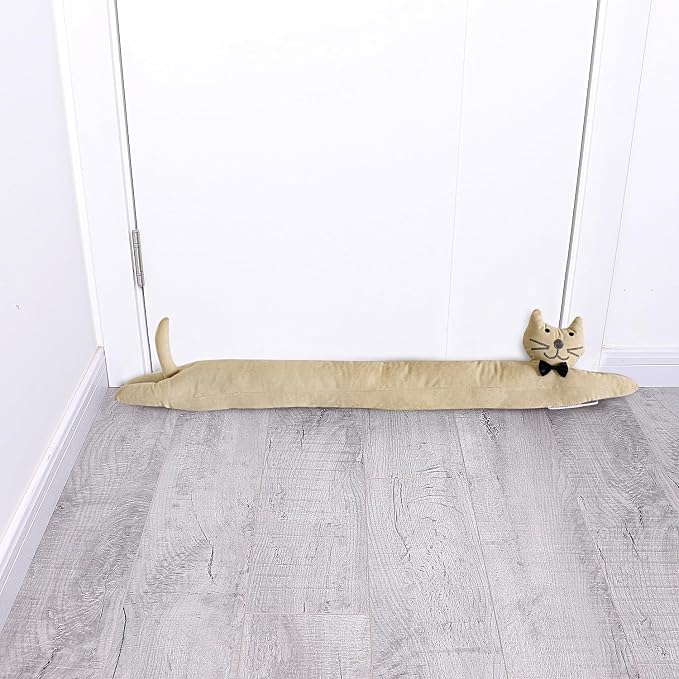 Cat Fabric Under Door Draft Stopper, 3LB Heavy Duty Decorative Soundproof Door - Image 7