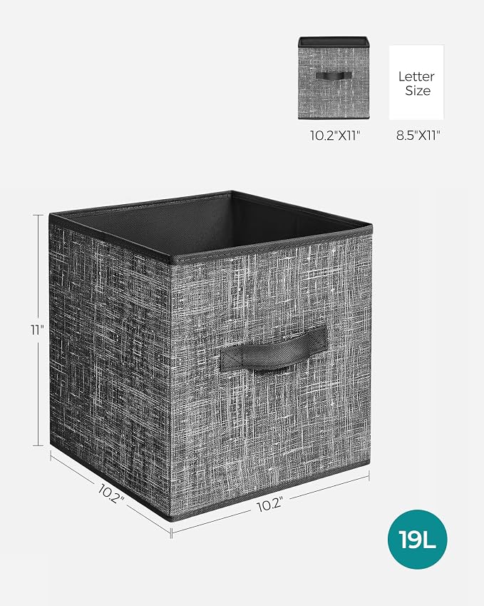 SONGMICS Storage Cubes, 11-Inch Foldable Closet Organizers | Non-Woven Fabric - Image 4