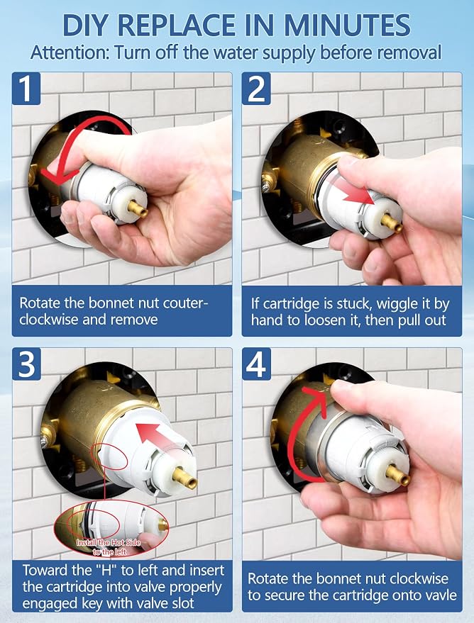 Shower Cartridge Replacement for Delta RP19804 | 2-Pack, Fits Delta Monitor - Image 6
