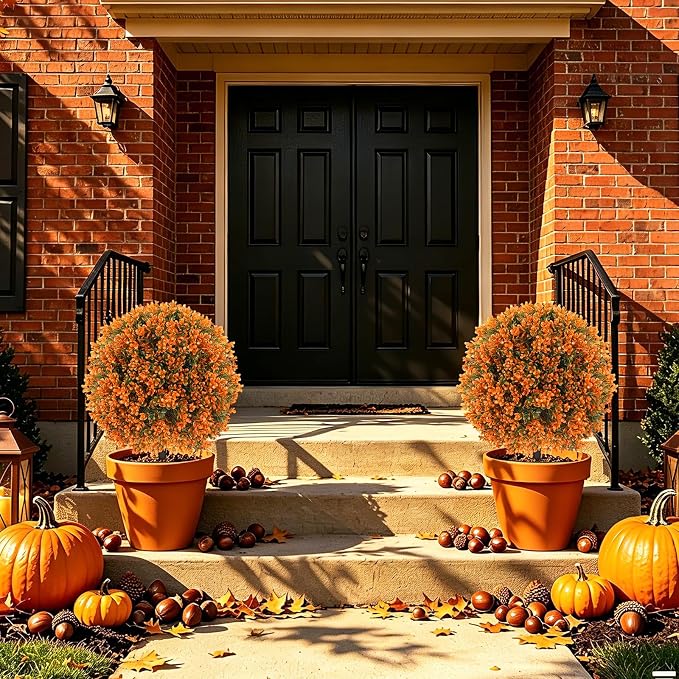 Grooy Artificial Boxwood Topiary Ball Trees - Image 2