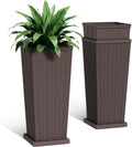Set of 2 30 Inch Tall Plastic Planters by Acurax