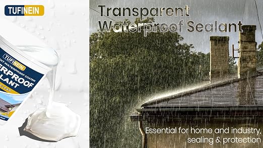 Waterproof Sealant 5 Gallon Clear, TUFINEIN Transparent Waterproof Coating - Image 7