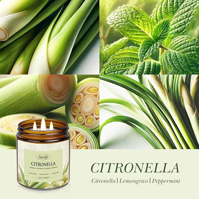 Scented Candles, 12oz Large 3-Wick Candle - Image 2