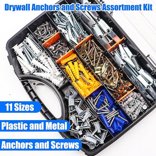 336Pcs Toggle Bolts Heavy Duty Drywall Anchors and Screws Assortment Kit - Image 9