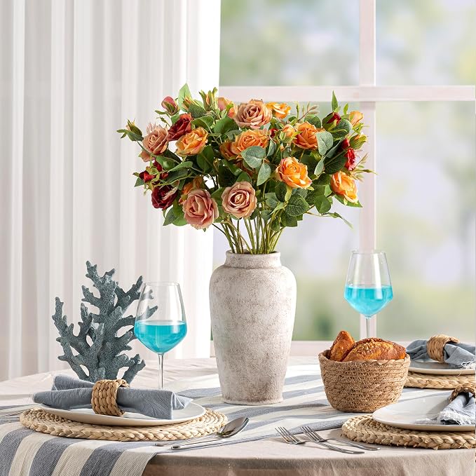 Ceramic Large Flower Vase, Rustic Vase Tall Farmhouse Decorative Vase Floral - Image 4