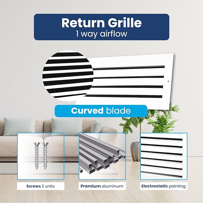 16x4 Aluminum Wall Ceiling Air Return Vent Cover HVAC Rustproof Grille - Image 4
