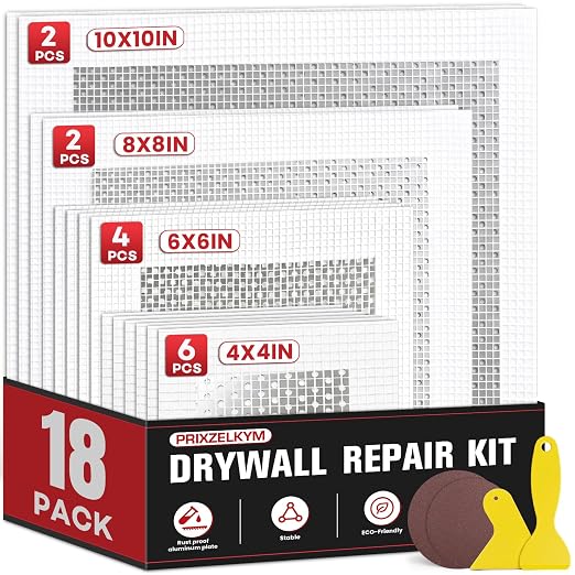 Drywall Repair Kit 18 Pack, 2/4/6/8 inch Drywall Repairs Patch, Dry Wall Patch by Unknown
