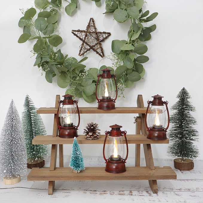 Red Painted Mini Lanterns 6-Pack - Image 7