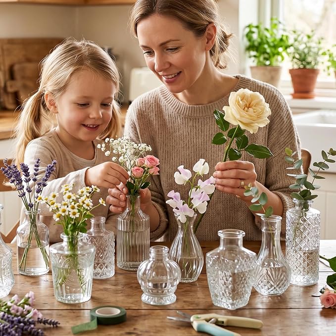Fixwal 36pcs Glass Bud Vase Bulk Set, Wedding Decorations, Table Decor - Image 7