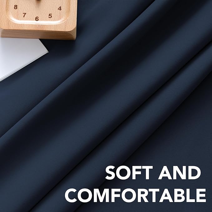 H.VERSAILTEX Back Tab Navy Blackout Curtains 102 Inch Long - Image 5