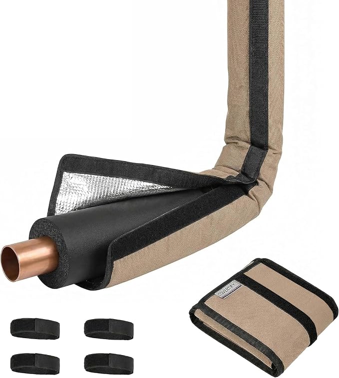5 Layers HVAC Copper AC Line Pipe Insulation Cover Outdoor 6ft x 10.2in by Home